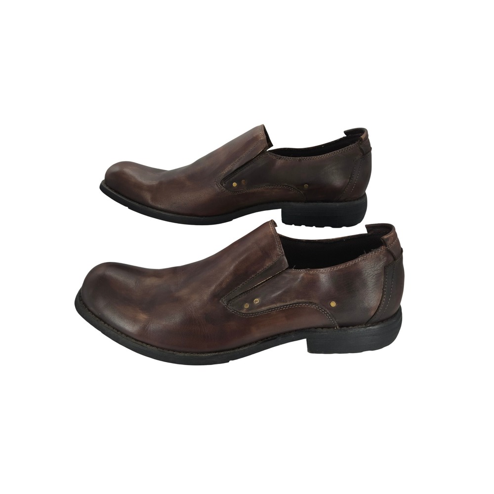 Bed Stu Astin Loafer Mens Brown Leather Distressed Slip On Loafers Square Toe 11